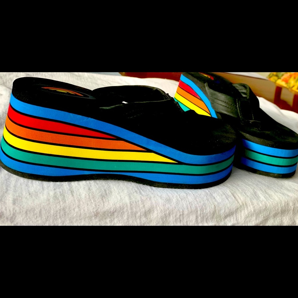 Rainbow 🌈 brand platform wedge sandals